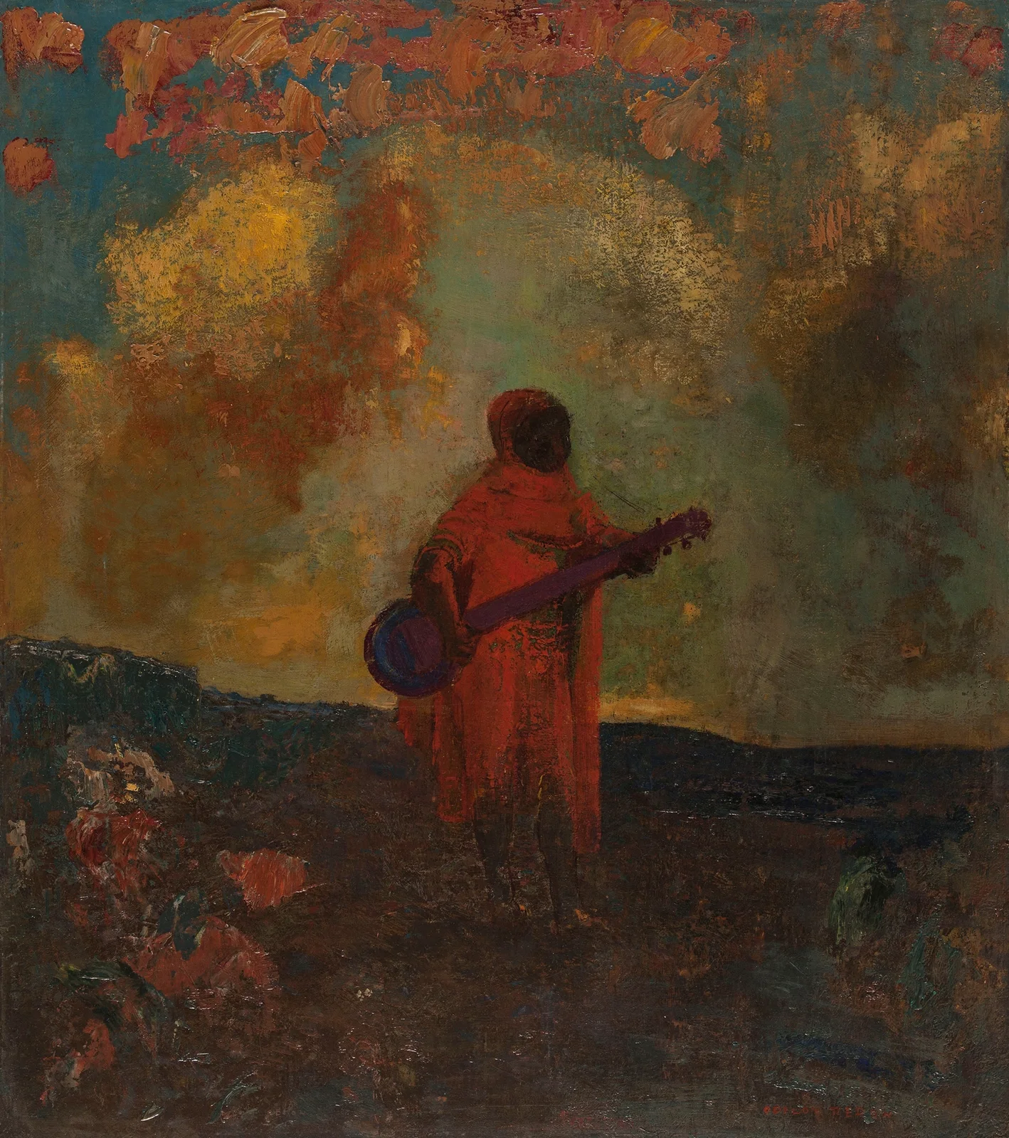 Arabe musicien av Odilon Redon