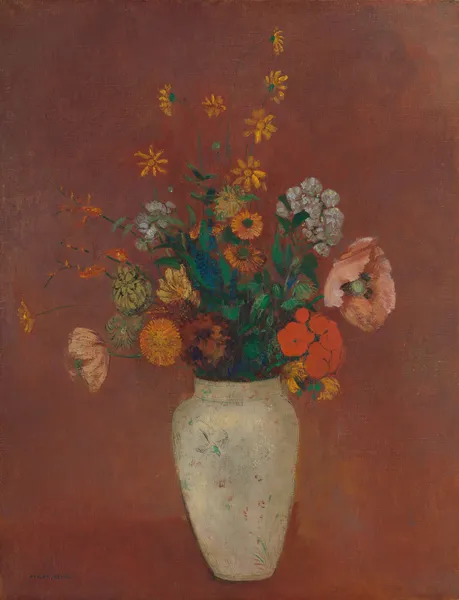 Bouquet in a Chinese Vase av Odilon Redon
