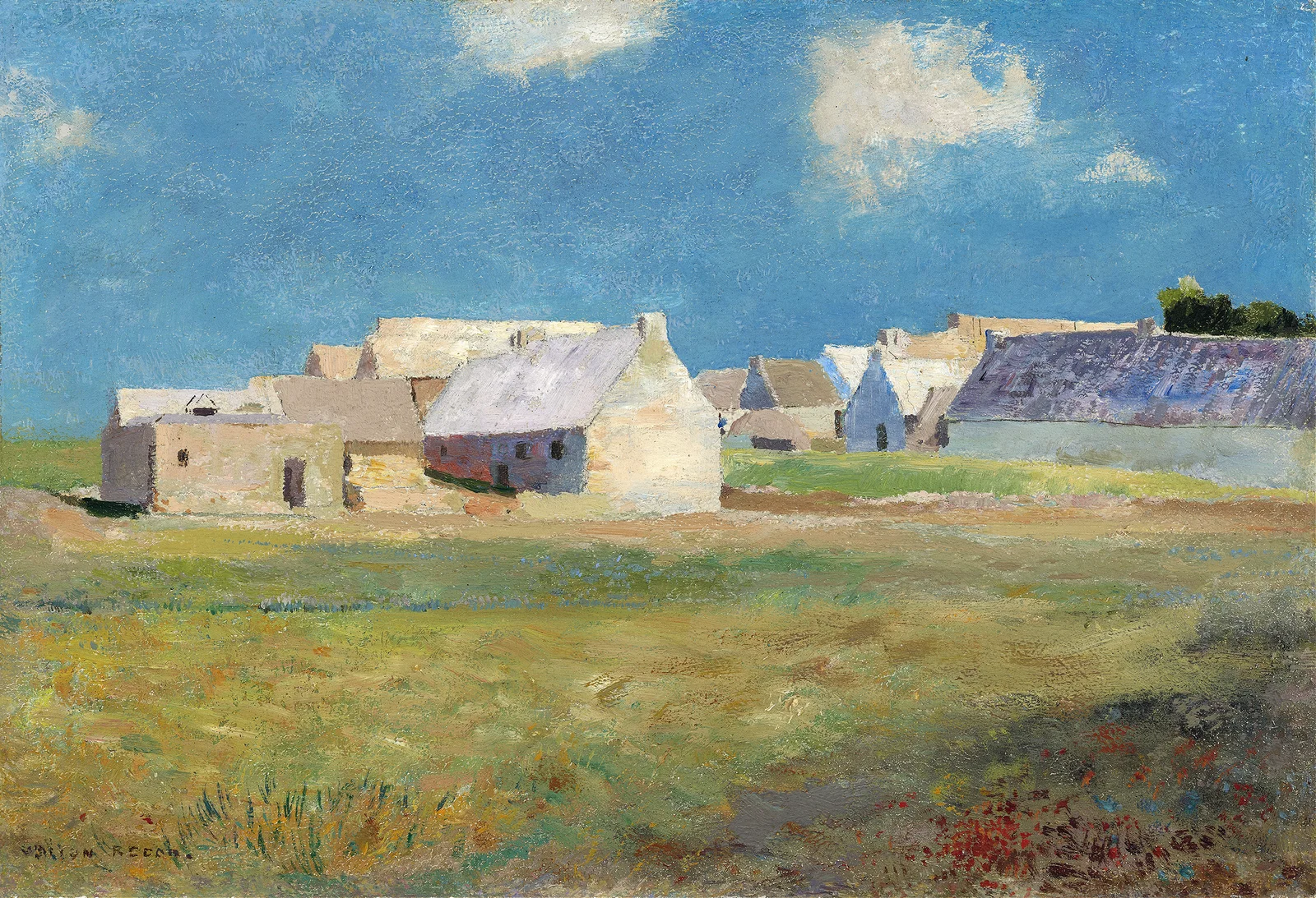 Breton Village av Odilon Redon