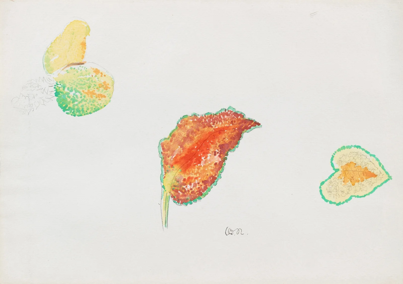 Étude de feuilles av Odilon Redon