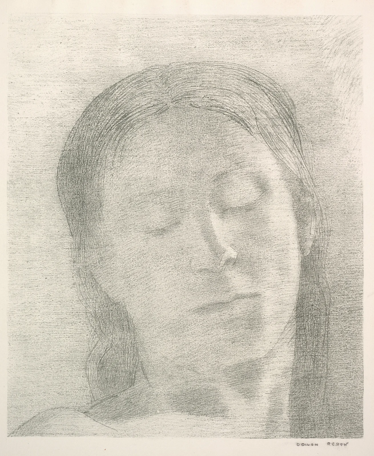 Eyes Closed av Odilon Redon