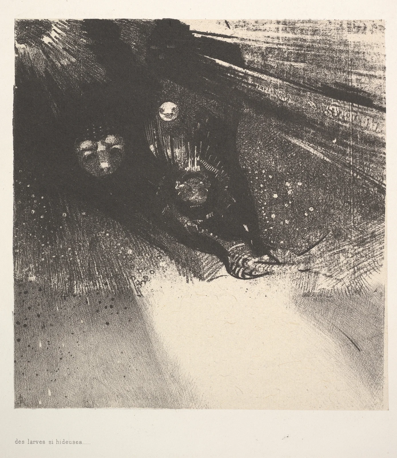 Hideous Larvae av Odilon Redon