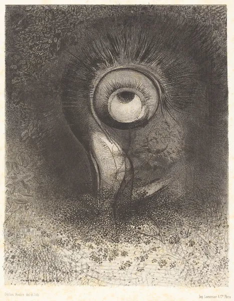 Il y eut peut-etre une vision premiere essayee dans la fleur av Odilon Redon