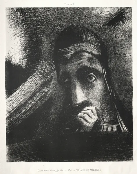 In My Dream I Saw in the Sky a Face of Mystery av Odilon Redon