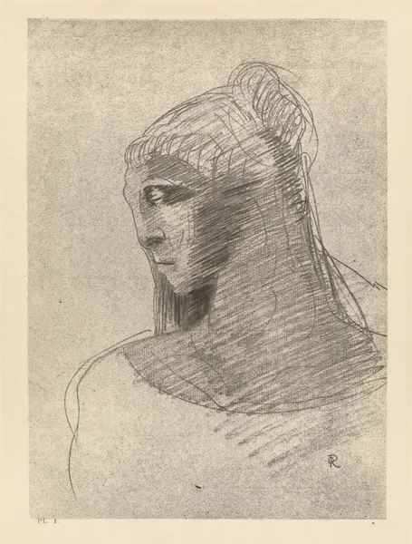 Je t’adore a l’egal de la voute nocturne. O vase de tristesse, o grande taciturne av Odilon Redon