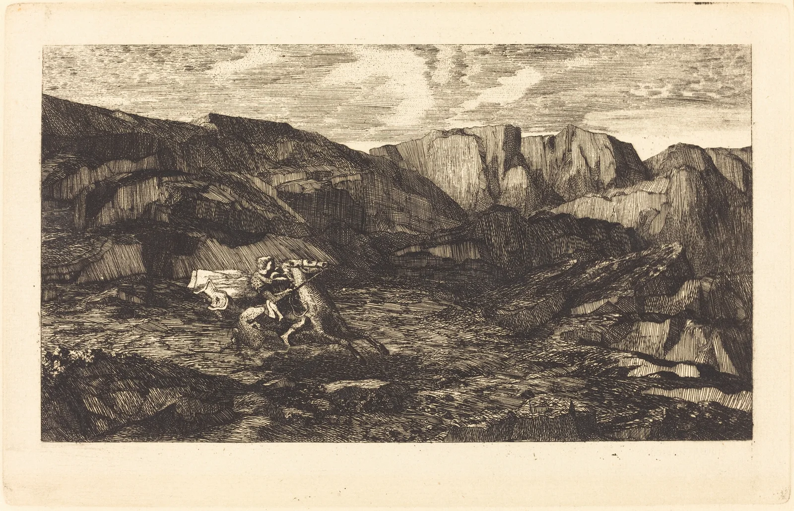 La Peur (Fear) av Odilon Redon