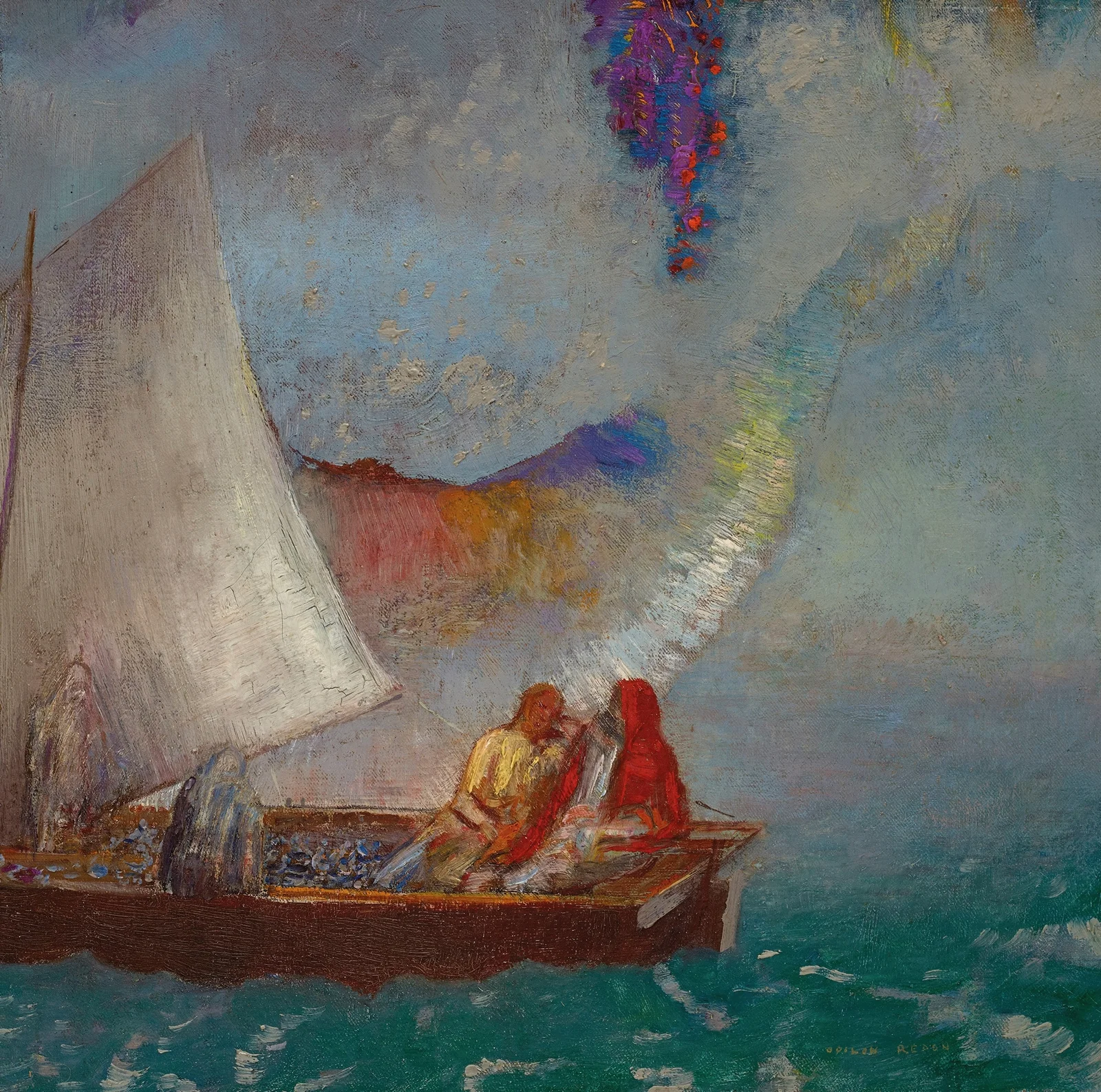 La Voile grise av Odilon Redon