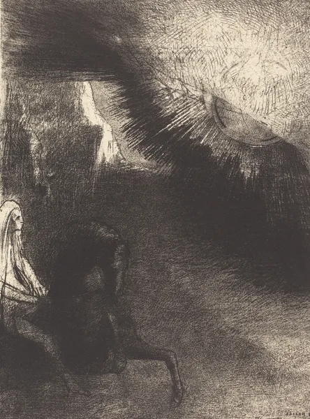 Pélerin du monde sublunaire (Pilgrim of the sublunary world) av Odilon Redon