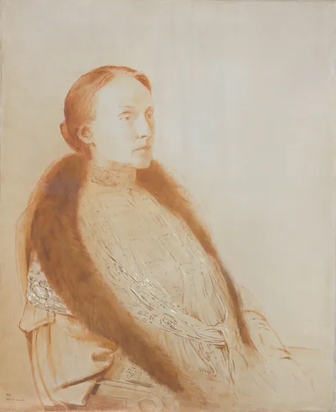 Portrait of A.M.L. Bonger-van der Linden av Odilon Redon