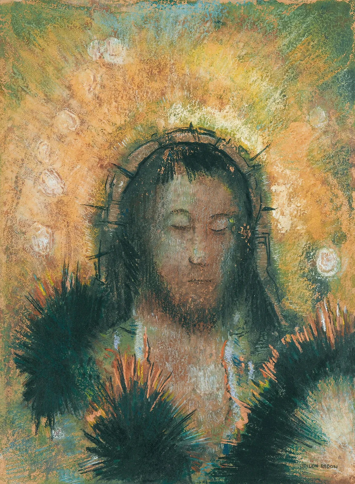 Tête De Christ av Odilon Redon