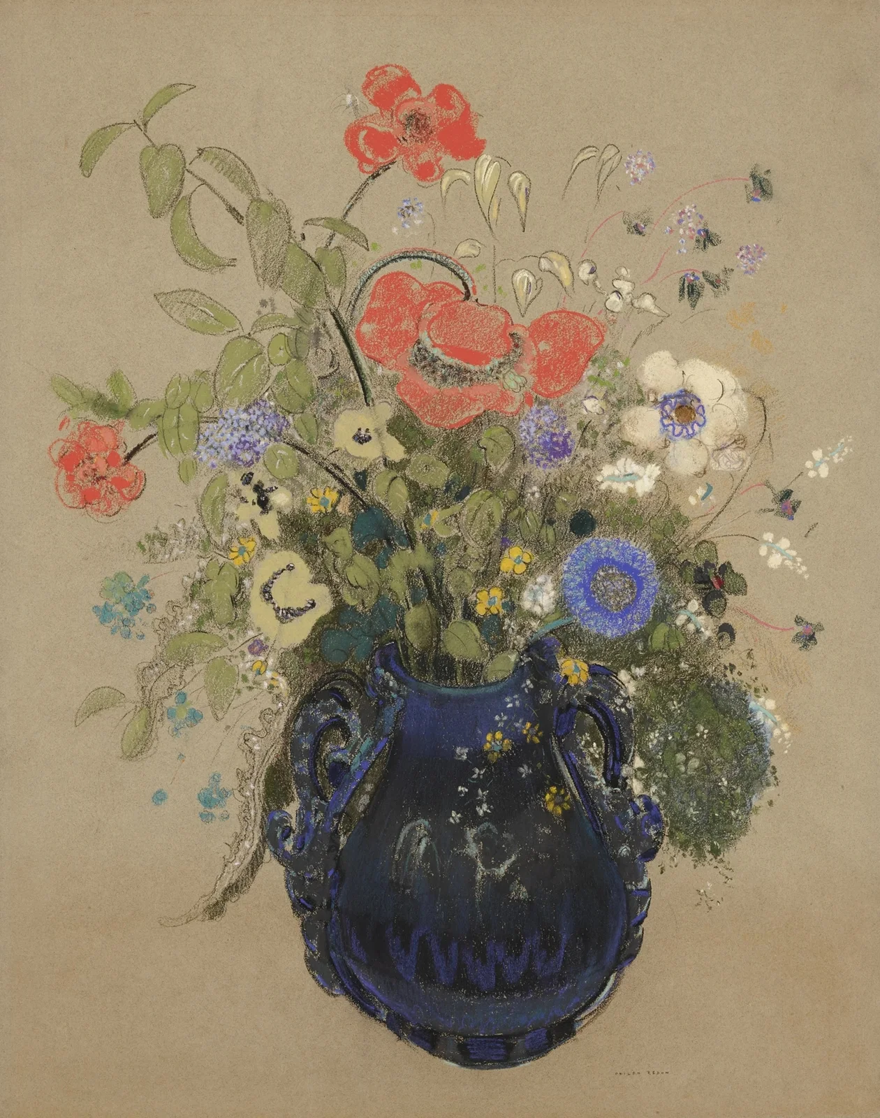 Vase de fleurs av Odilon Redon