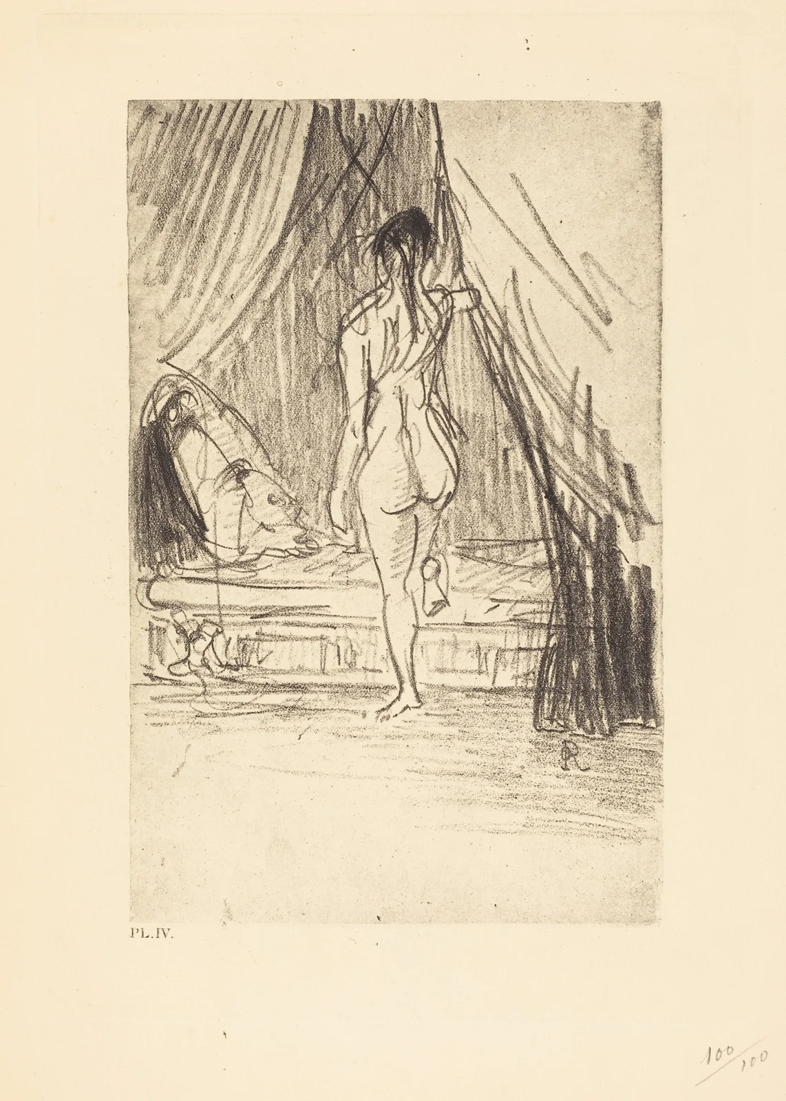 Volupte, Fantome Elastique! (Pleasure, elastic phantom!) av Odilon Redon