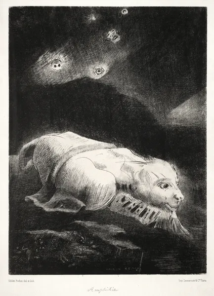 When Life Was Awakening in the Depths of Obscure Matter av Odilon Redon