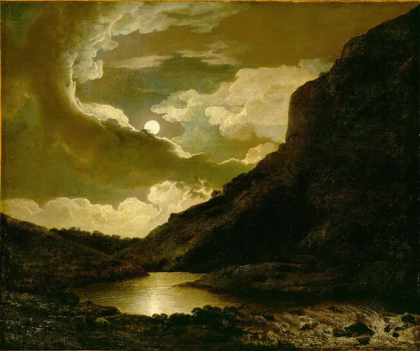 Matlock Tor By Moonlight, 1778 av Joseph Wright of Derby