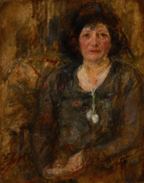 Portrait of a Lady with a Necklace av Olga Boznanska