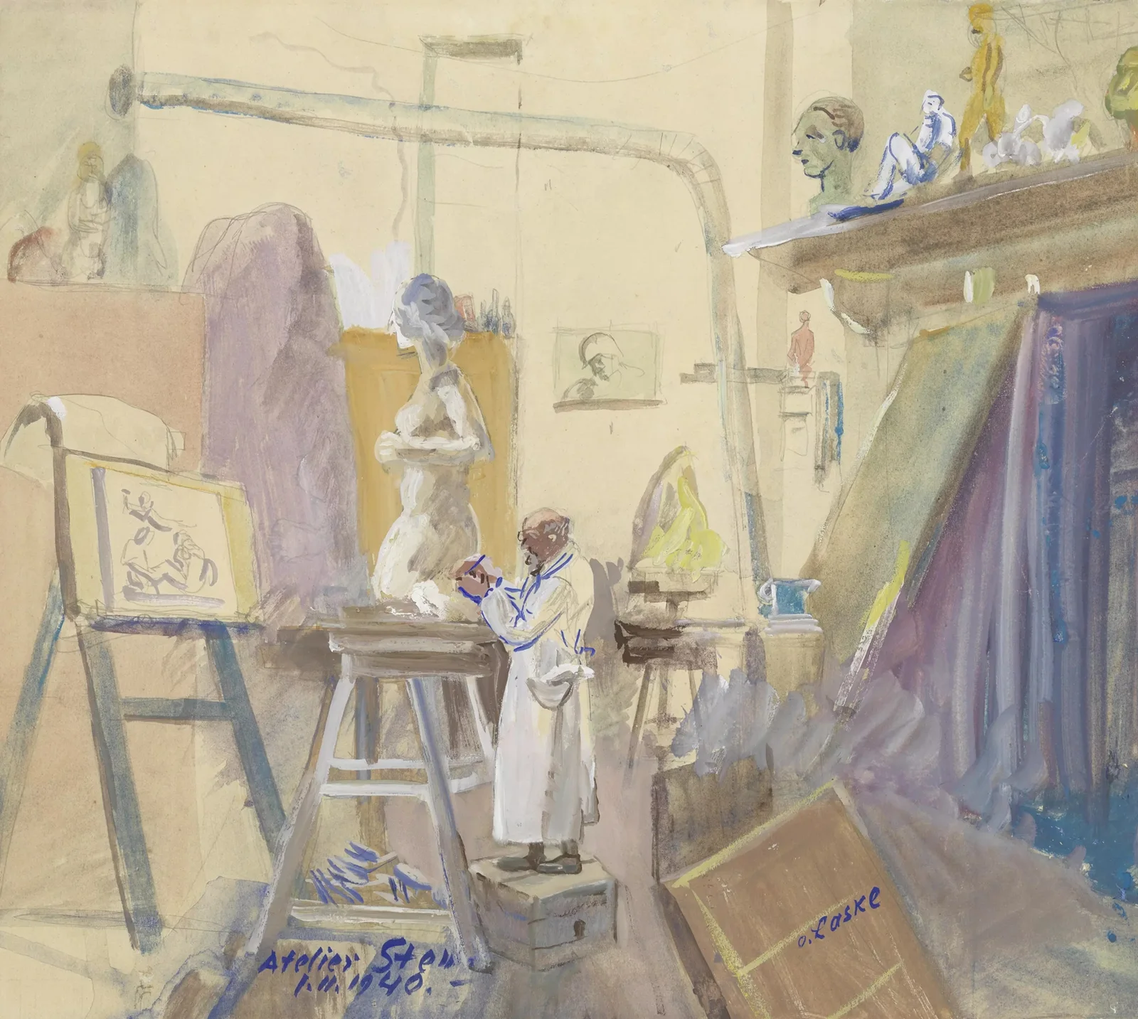 Im Bildhaueratelier av Oskar Laske