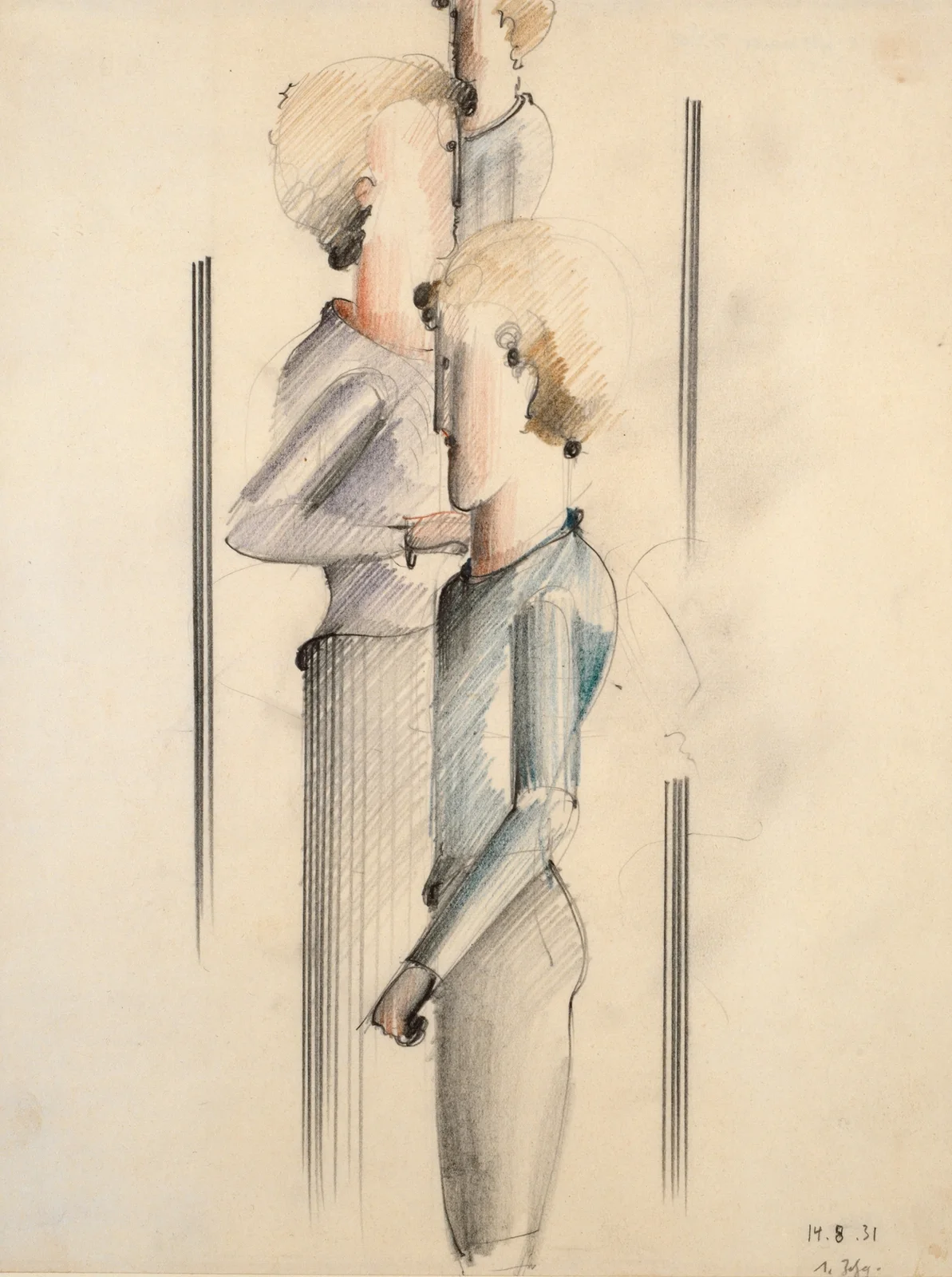 Three Figures av Oskar Schlemmer