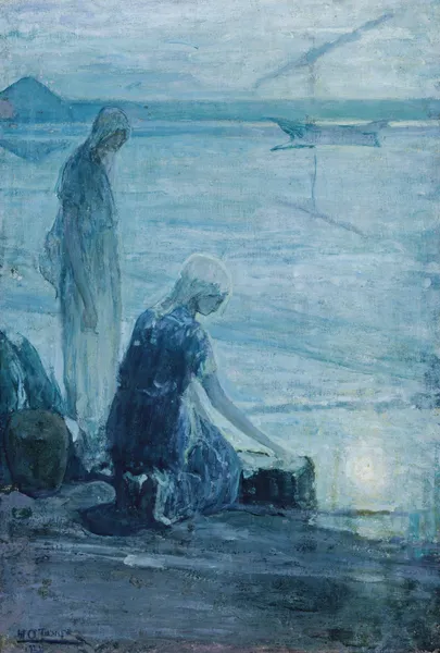 Moses in the Bullrushes av Henry Ossawa Tanner