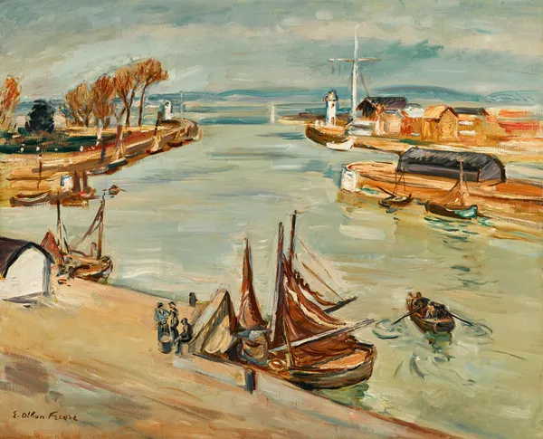 Le port de Honfleur av Emile Othon Friesz