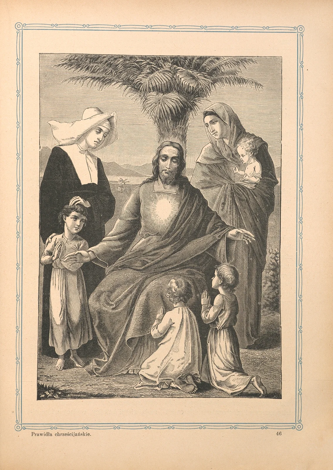Christ blessing little children av Otto Bitschnau