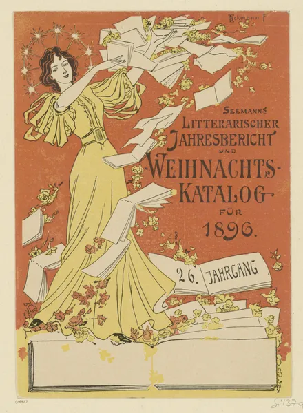 Titel zu Seemann’s Literarischer Jahresbericht und Weihnachtskatalog für 1896 av Otto Eckmann