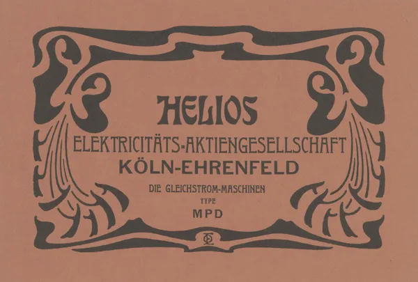 Titelblatt Helios Elektrizitäts-Aktiengesellschaft Köln-Ehrenfeld, 1900 – nr 2 av Otto Eckmann