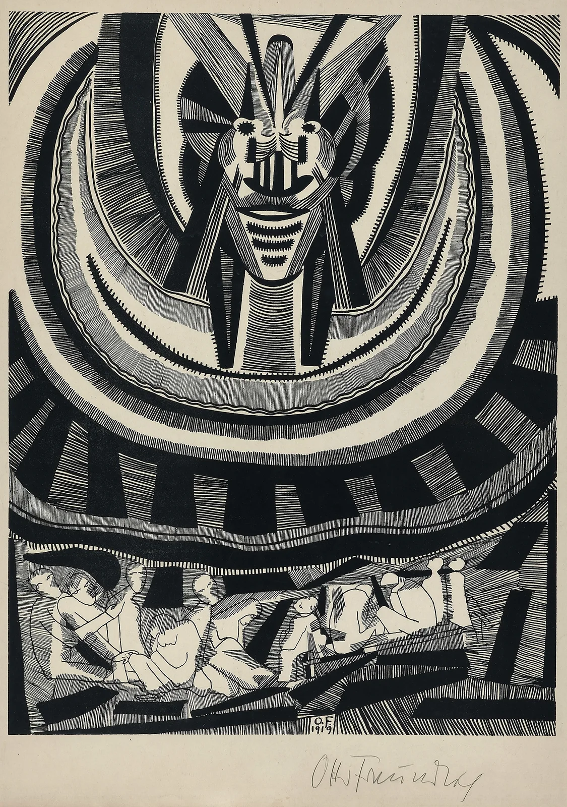 Die Zeichen Pl.6 av Otto Freundlich