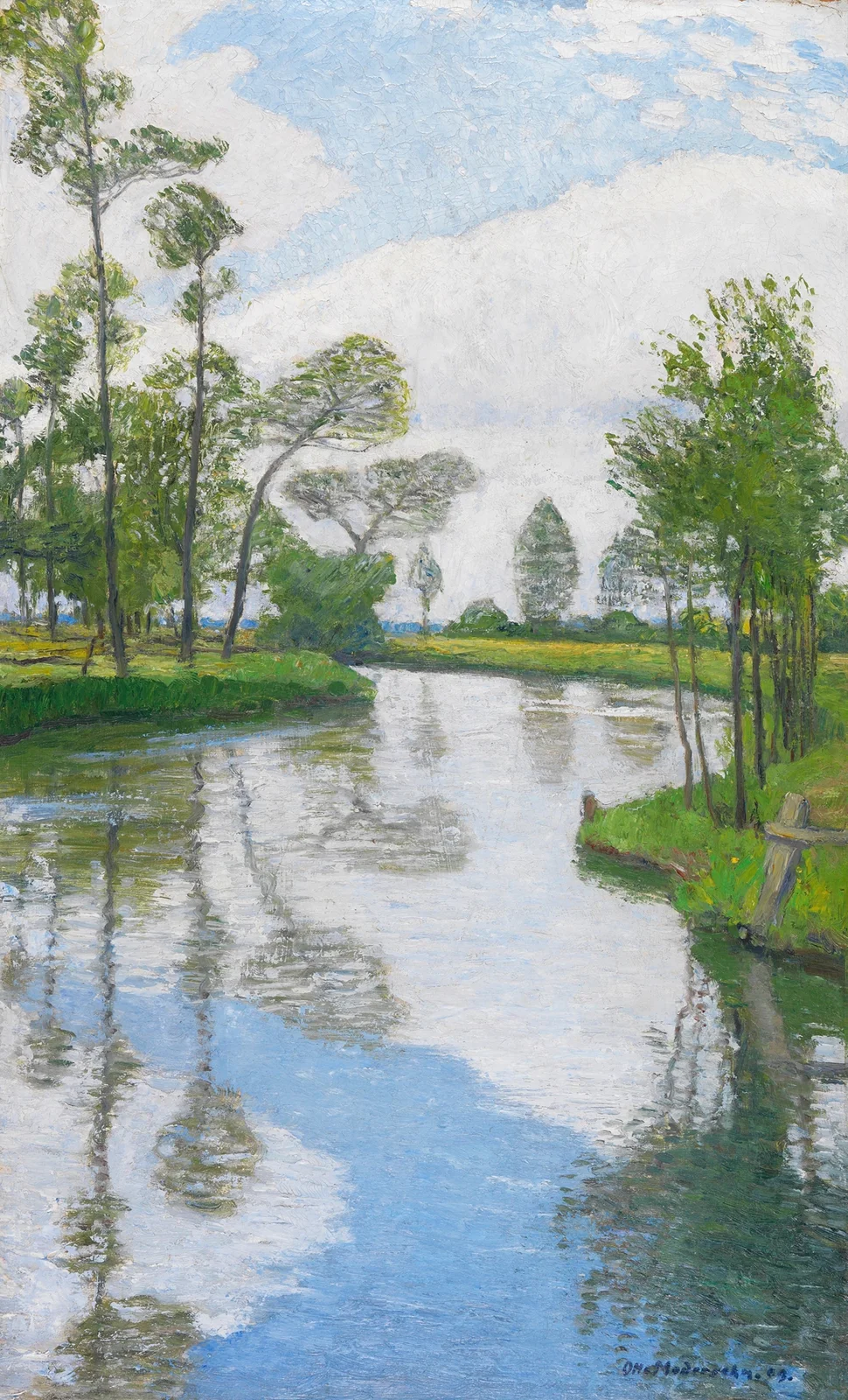 Flußufer av Otto Modersohn