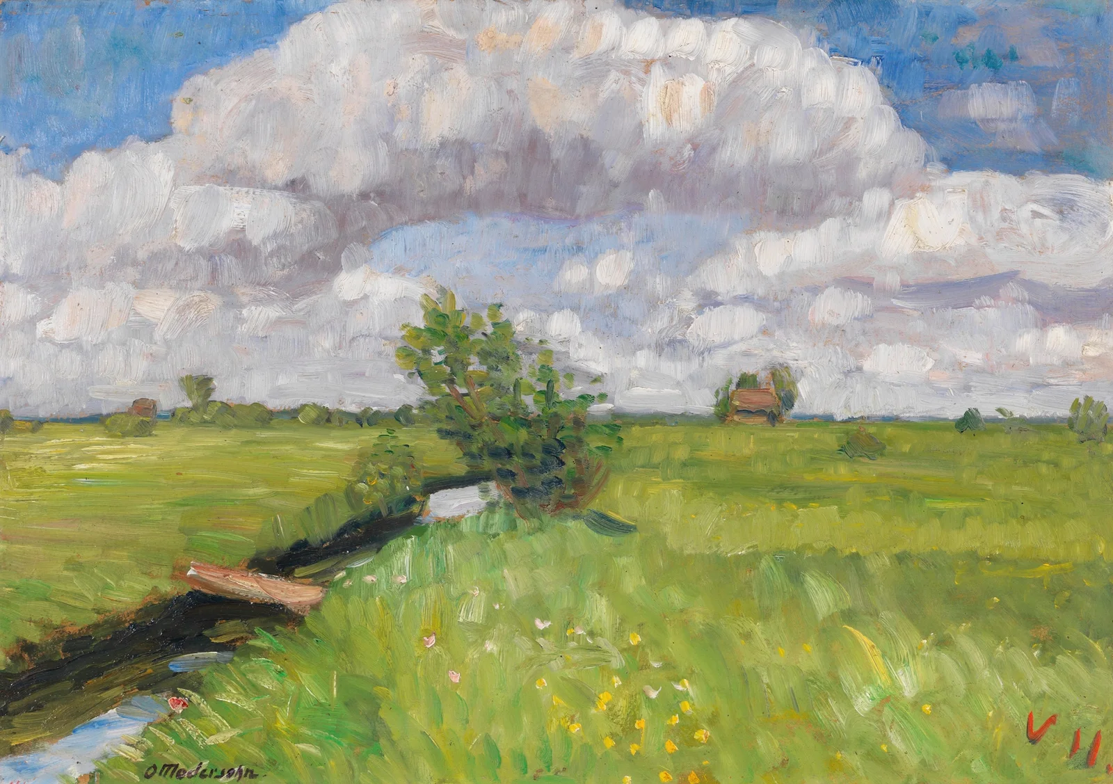 Sommerliche Wümmewiesen av Otto Modersohn