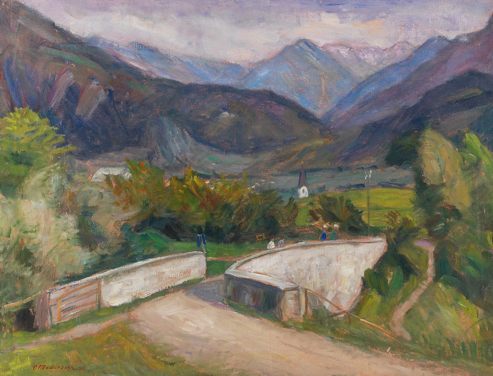 Zillenbachbrücke (Weg nach Gailenberg oberhalb von Hindelang im Allgäu) av Otto Modersohn