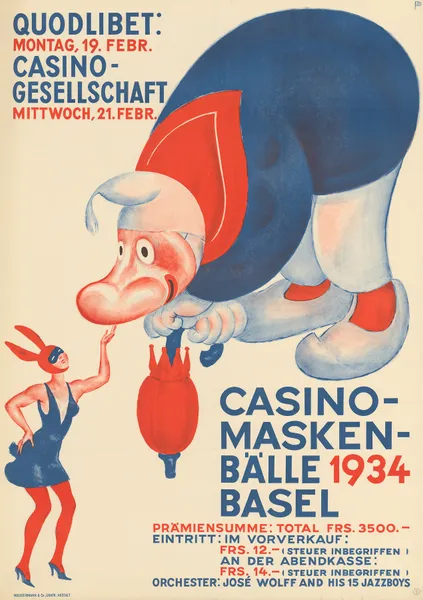 Casino-Maskenbälle 1934 Basel av Otto Plattner
