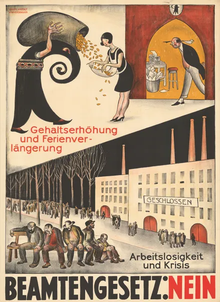 Gehaltserhöhung und Ferienverlängerung – Arbeitslosigkeit und Krisis – Beamtengesetz; Nein av Otto Plattner