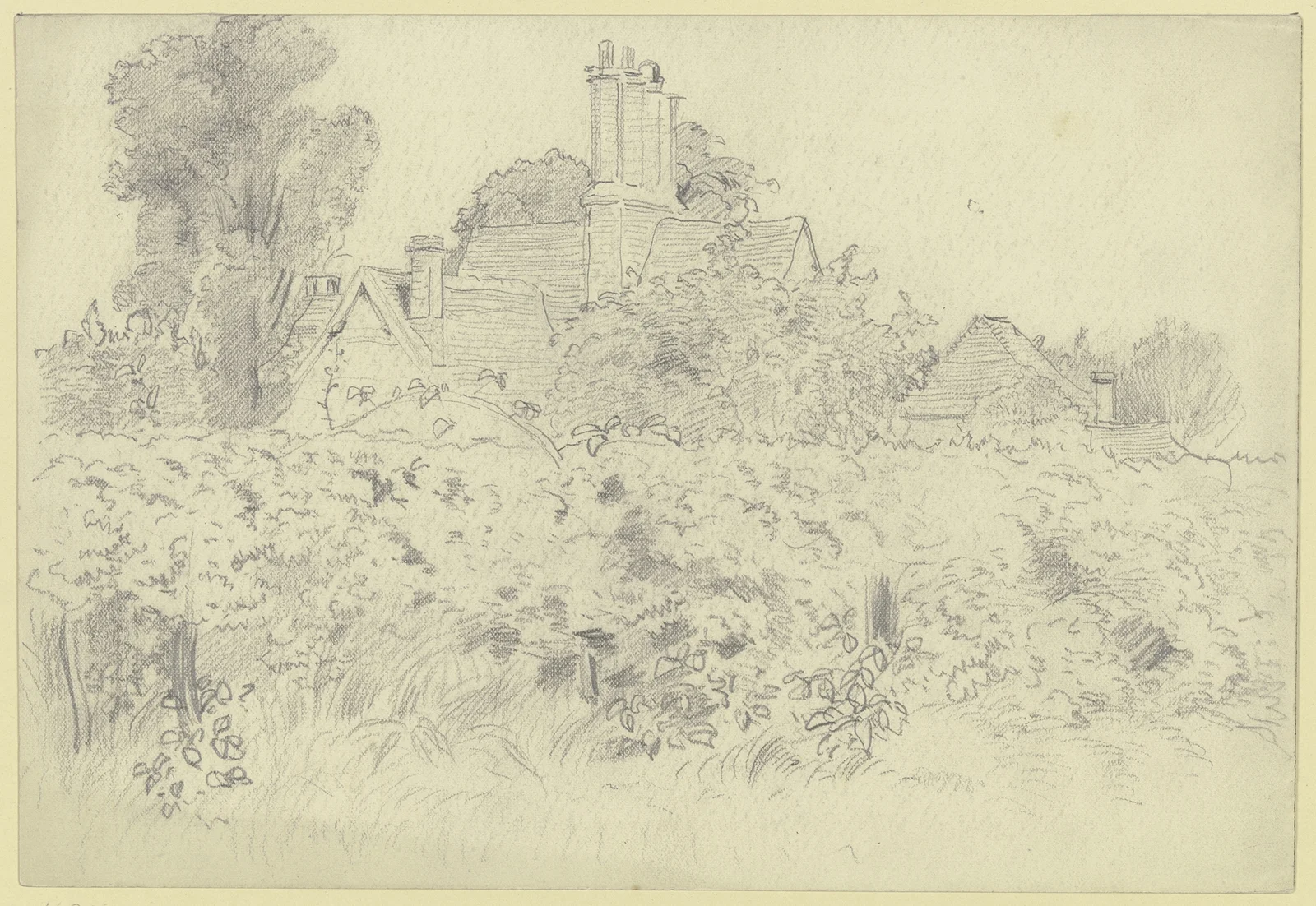 Houses with chimney av Otto Scholderer