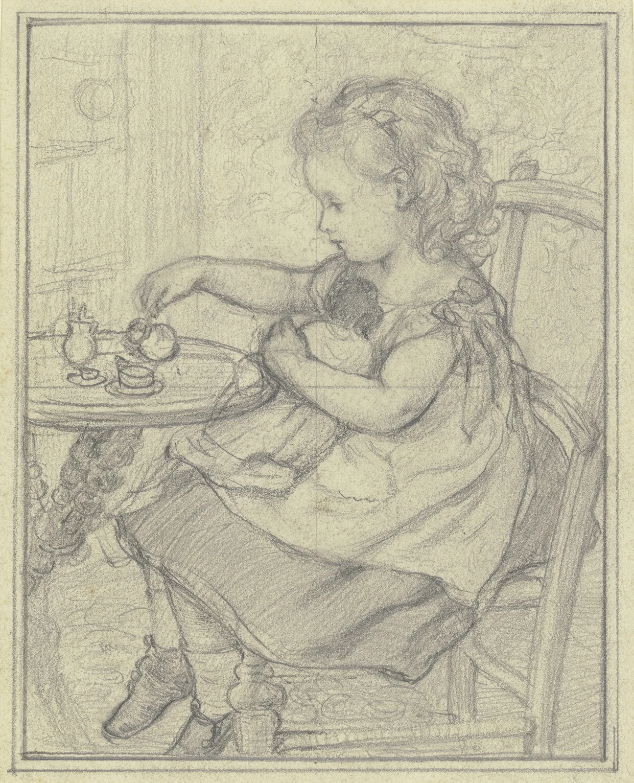 Tea with Dolly av Otto Scholderer
