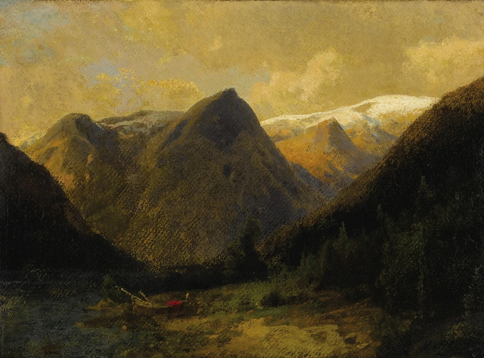 Canoe at Water’s Edge av Hermann Ottomar Herzog