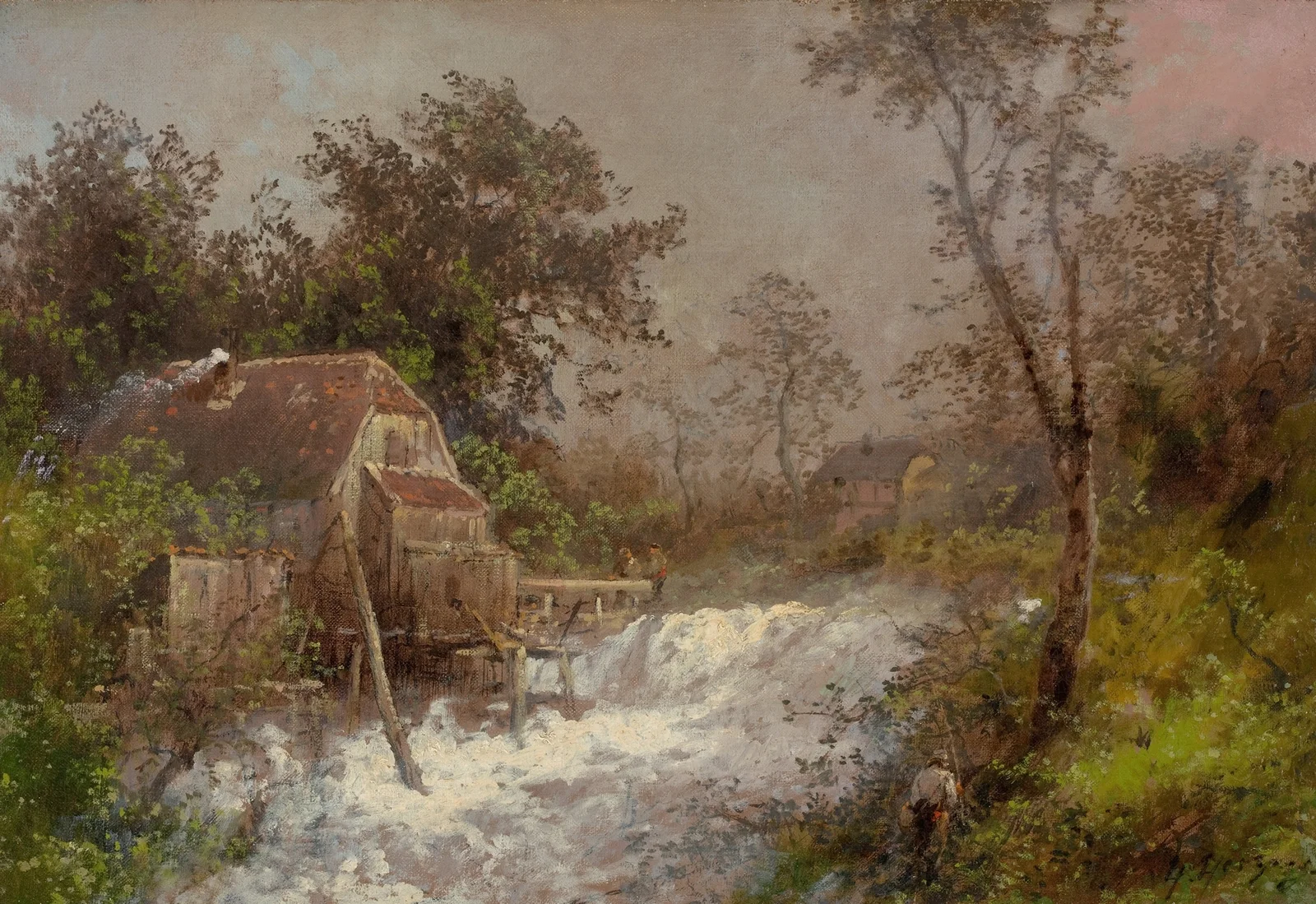 The Old Mill av Hermann Ottomar Herzog
