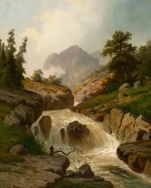 The Rippling River av Hermann Ottomar Herzog