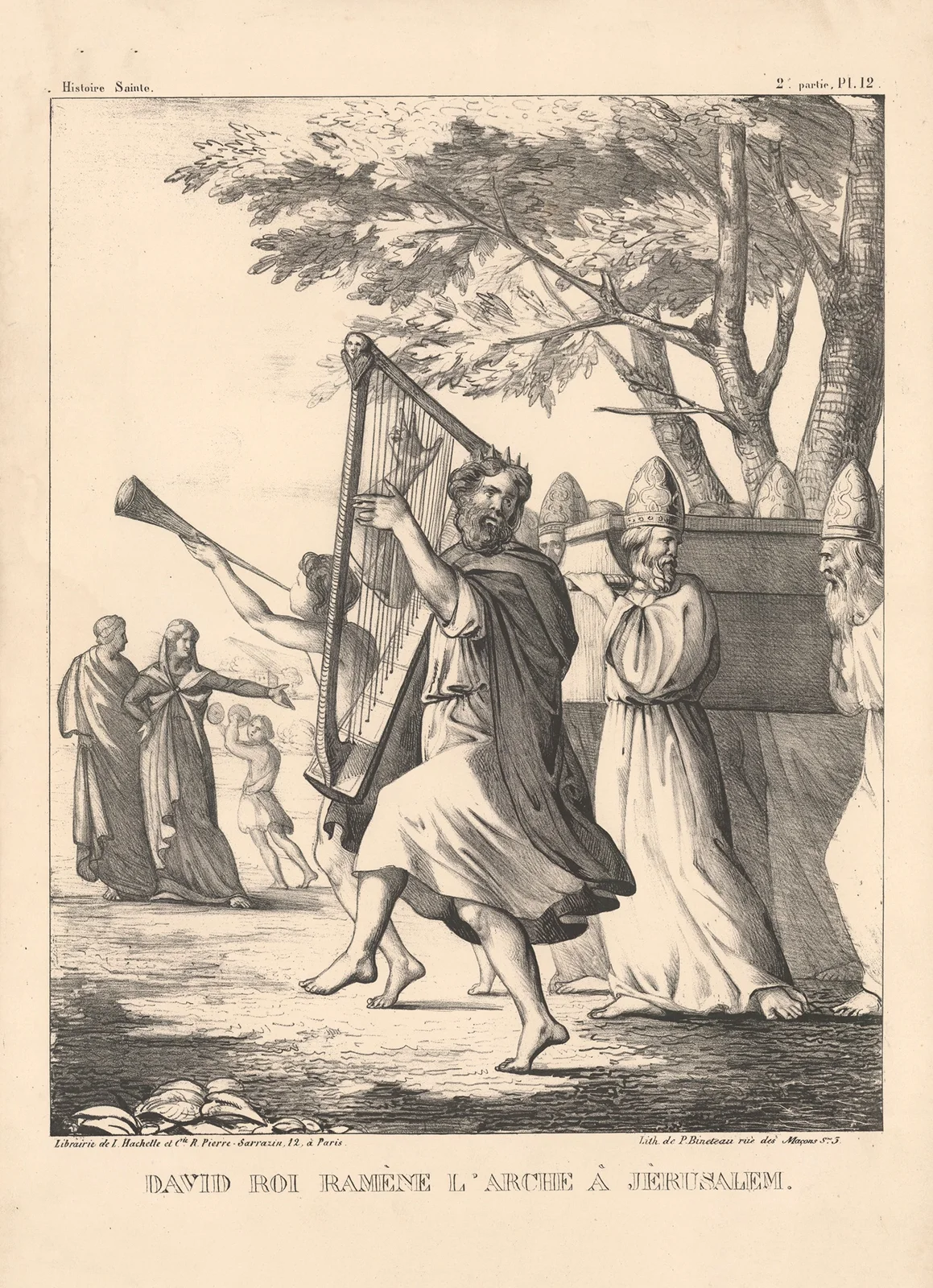 David roi ramene l’arche a Jerusalem av P. Bineteau