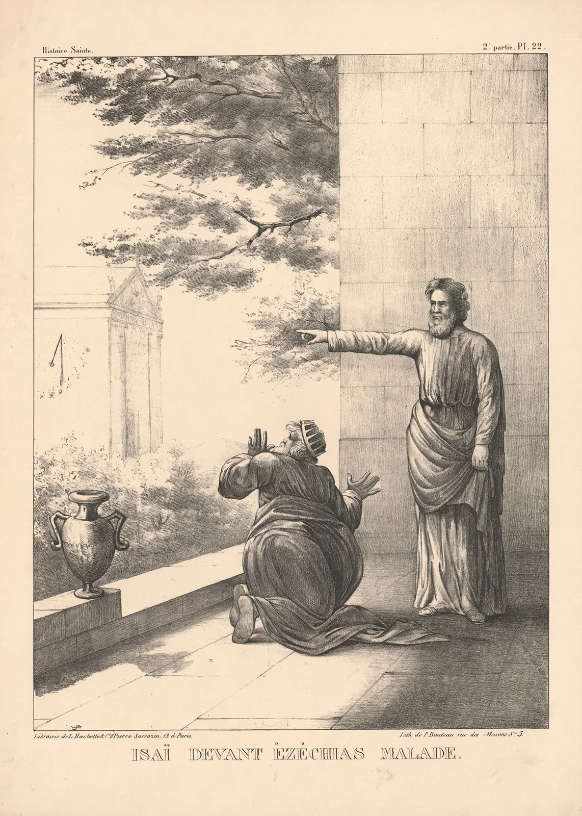 Isai devant Ezechias Malaide av P. Bineteau