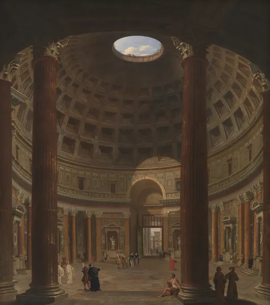 Interior Of The Pantheon, Rome av Giovanni Paolo Panini