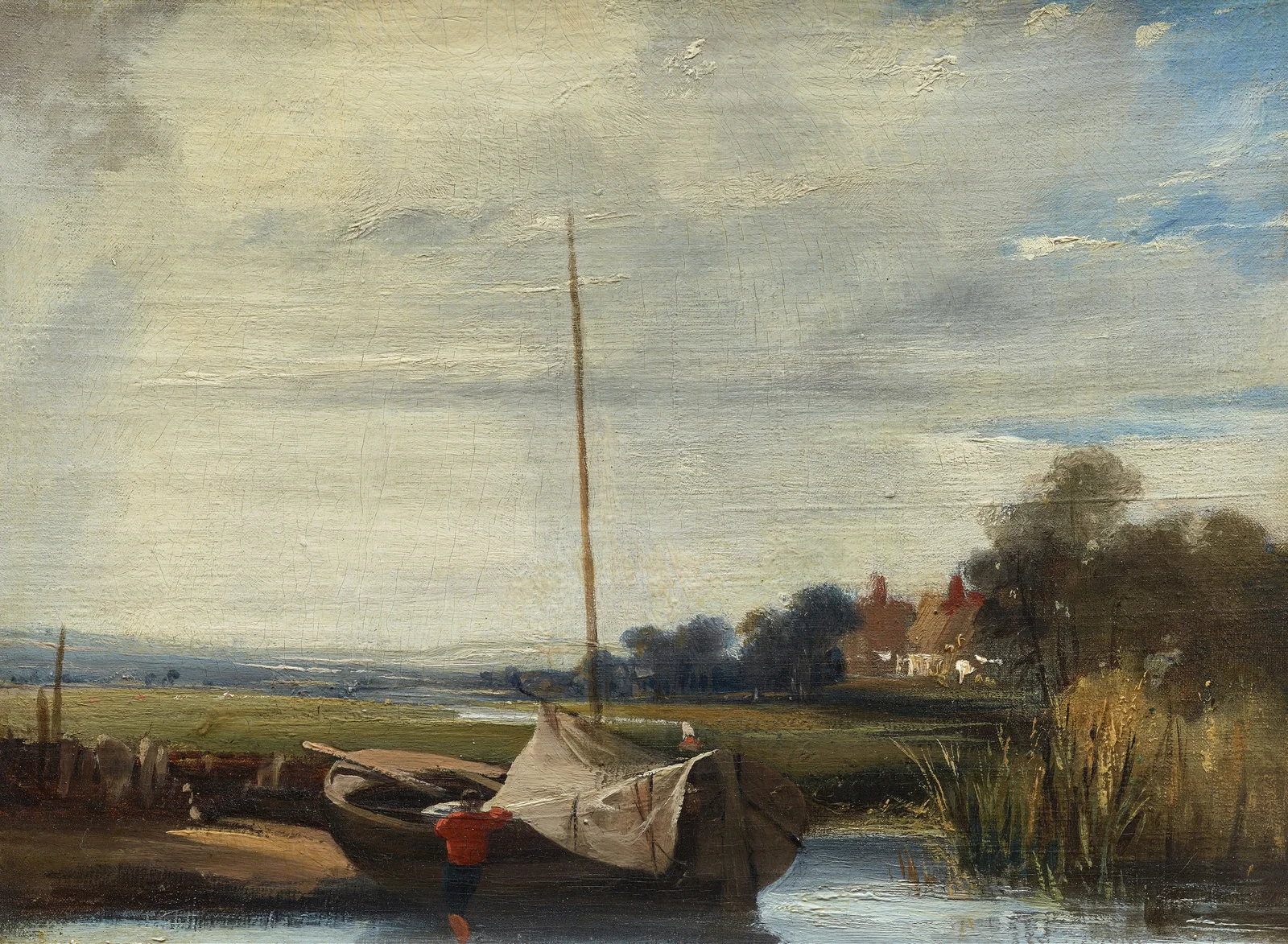A River in Normandy av Richard Parkes Bonington