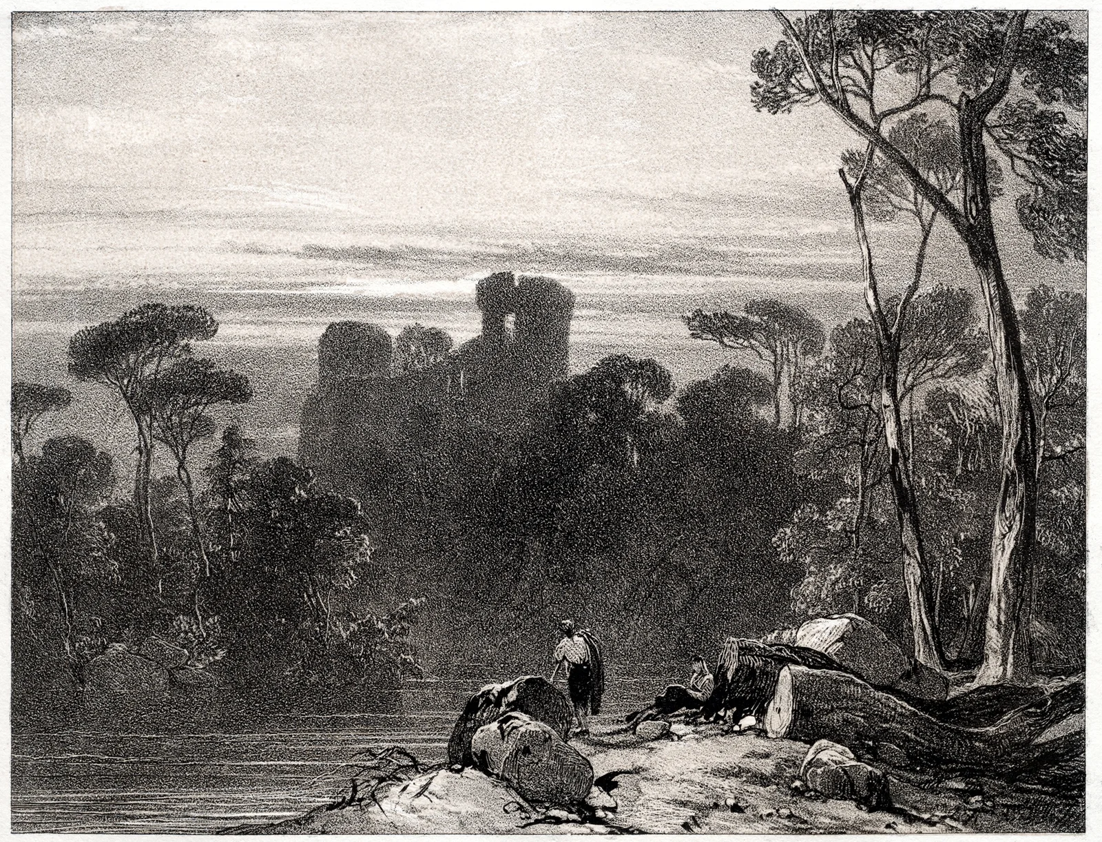 Bothwell Castle av Richard Parkes Bonington