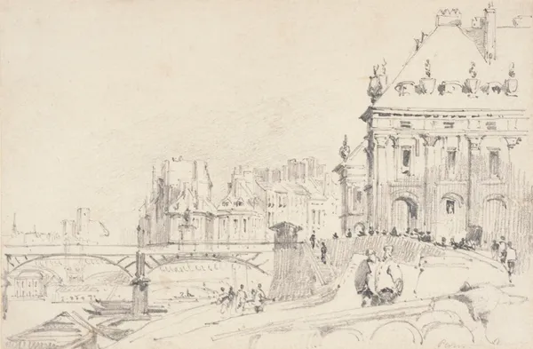 L’Institut et le pont des Arts av Richard Parkes Bonington