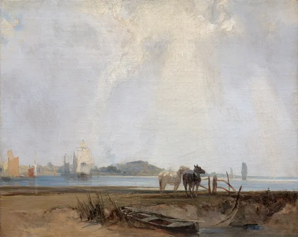 Near Quillebeuf av Richard Parkes Bonington