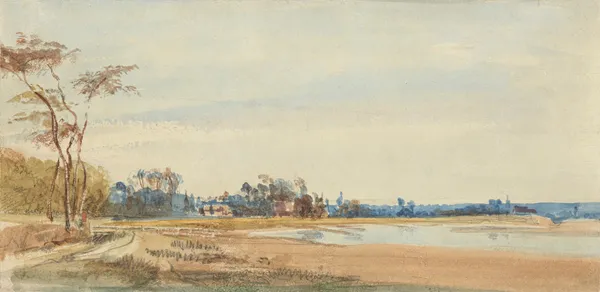The Salt Marshes near Trouville av Richard Parkes Bonington