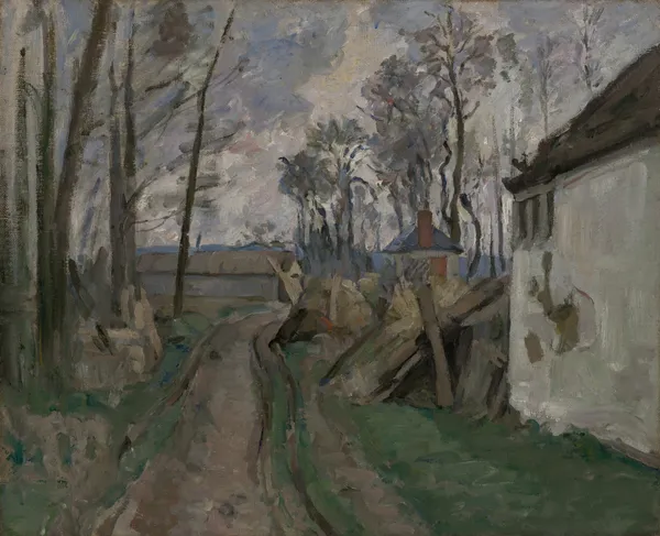 A Village Road near Auvers av Paul Cézanne