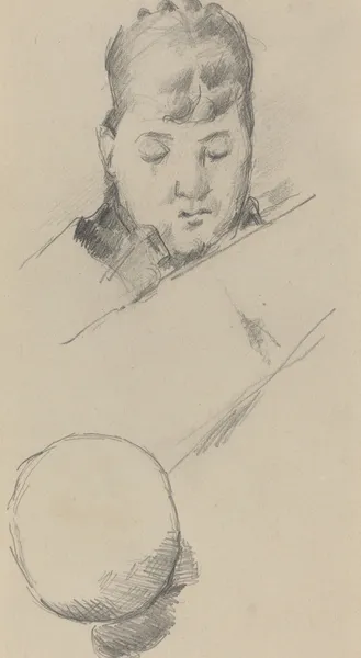 Bust of Madame Cézanne (verso) av Paul Cézanne