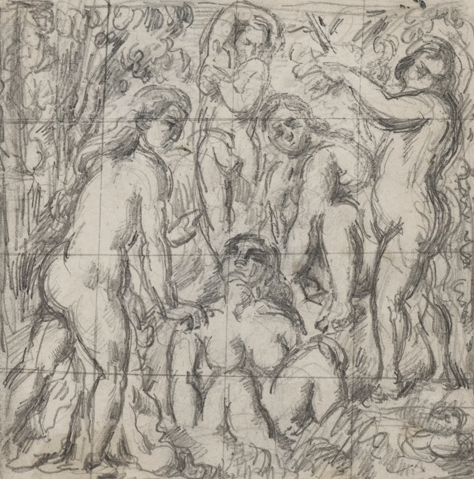 Cinq baigneuses av Paul Cézanne