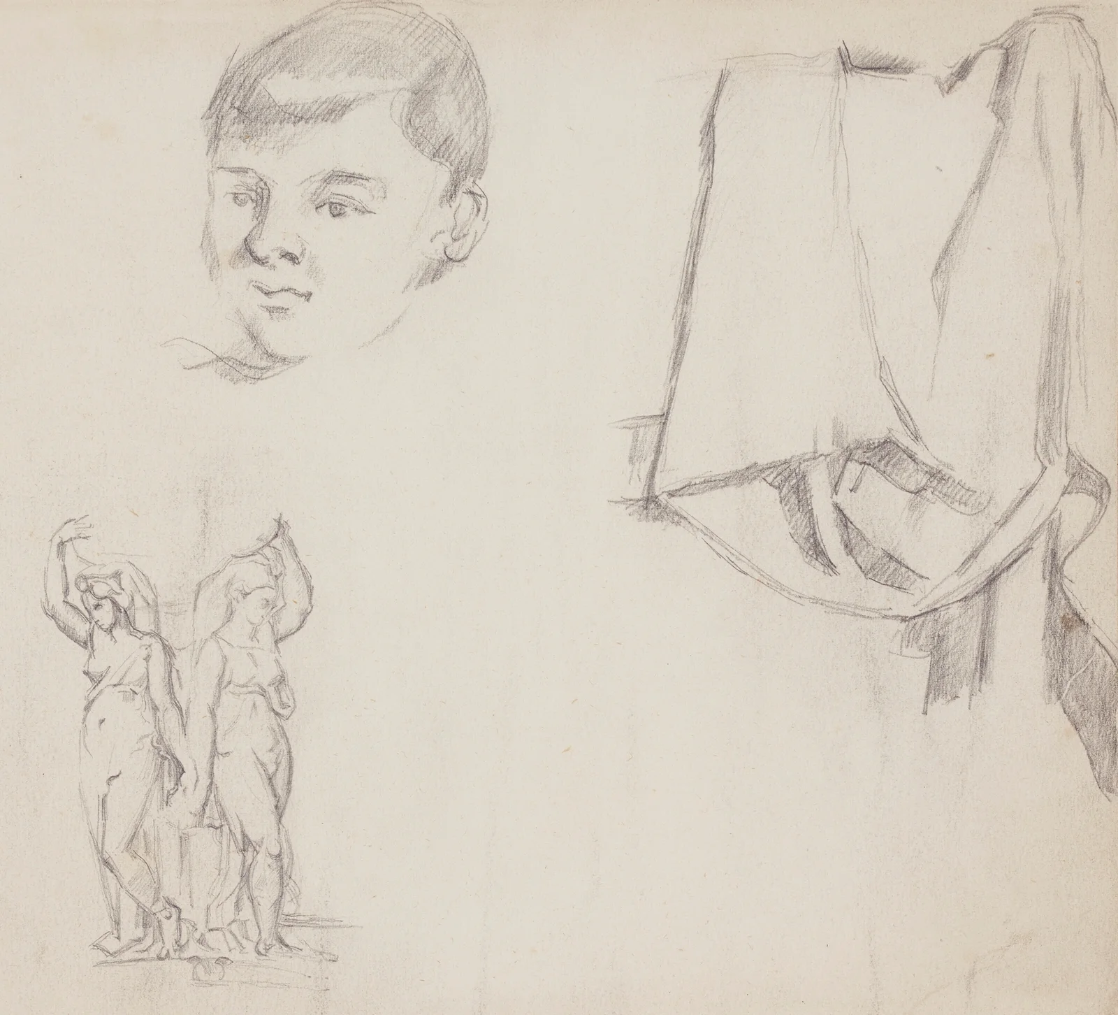 Feuille d’études av Paul Cézanne