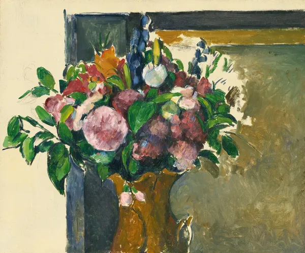 Fleurs Dans Un Vase Rouge av Paul Cézanne